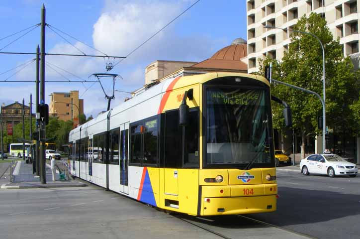 Adelaide Metro Bombardier Flexity tram 104